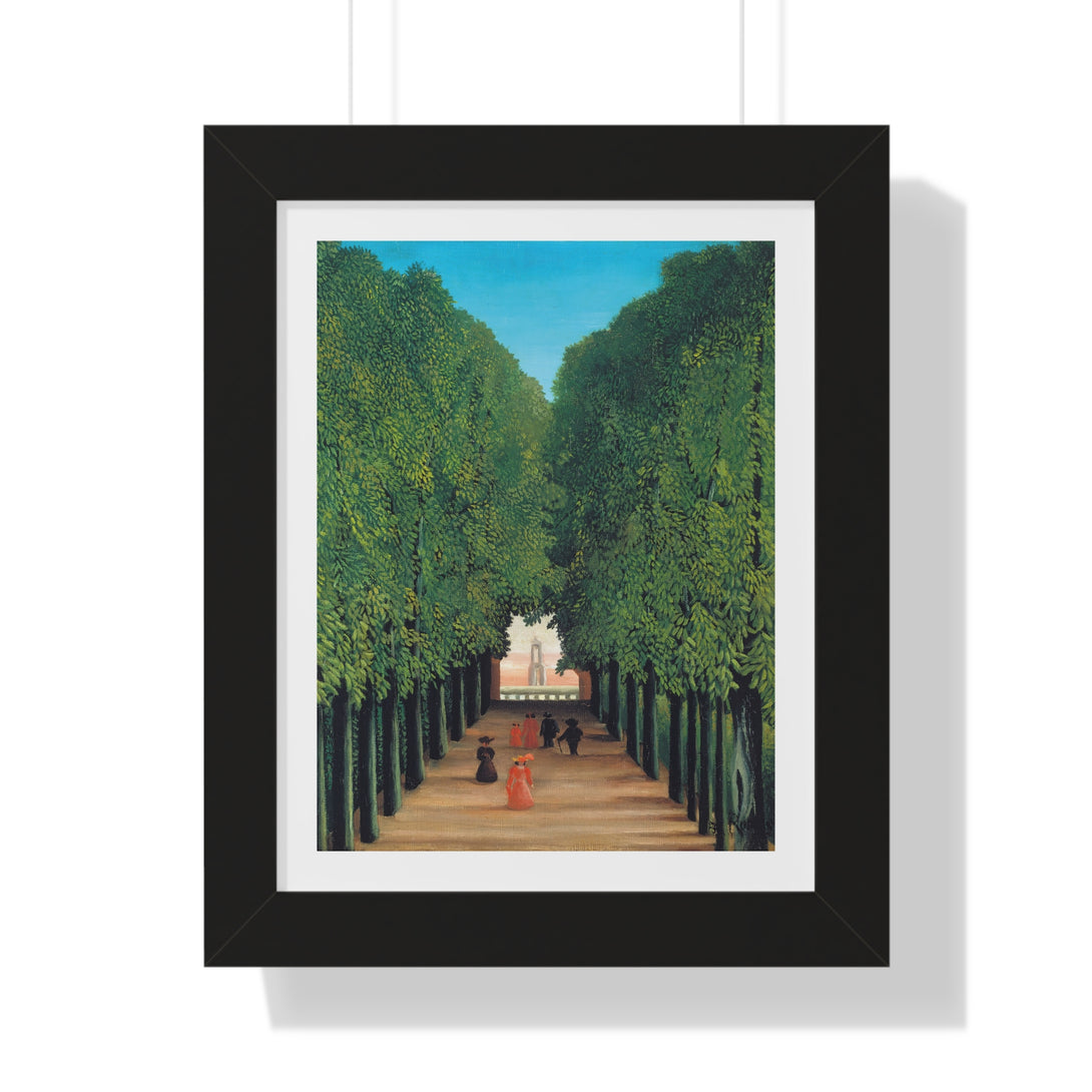 The Avenue in Saint-Cloud Park by Henri Rousseau - Framed Print - Zapista