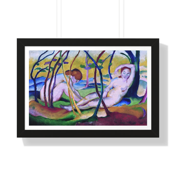 Nudes under Trees by Franz Marc - Framed Print - Zapista