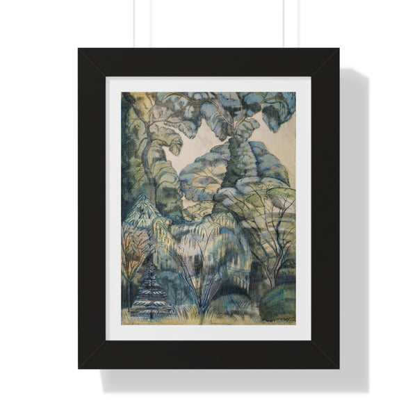 Trees in Bird Garden, Iver Heath by Paul Nash - Framed Print - Zapista