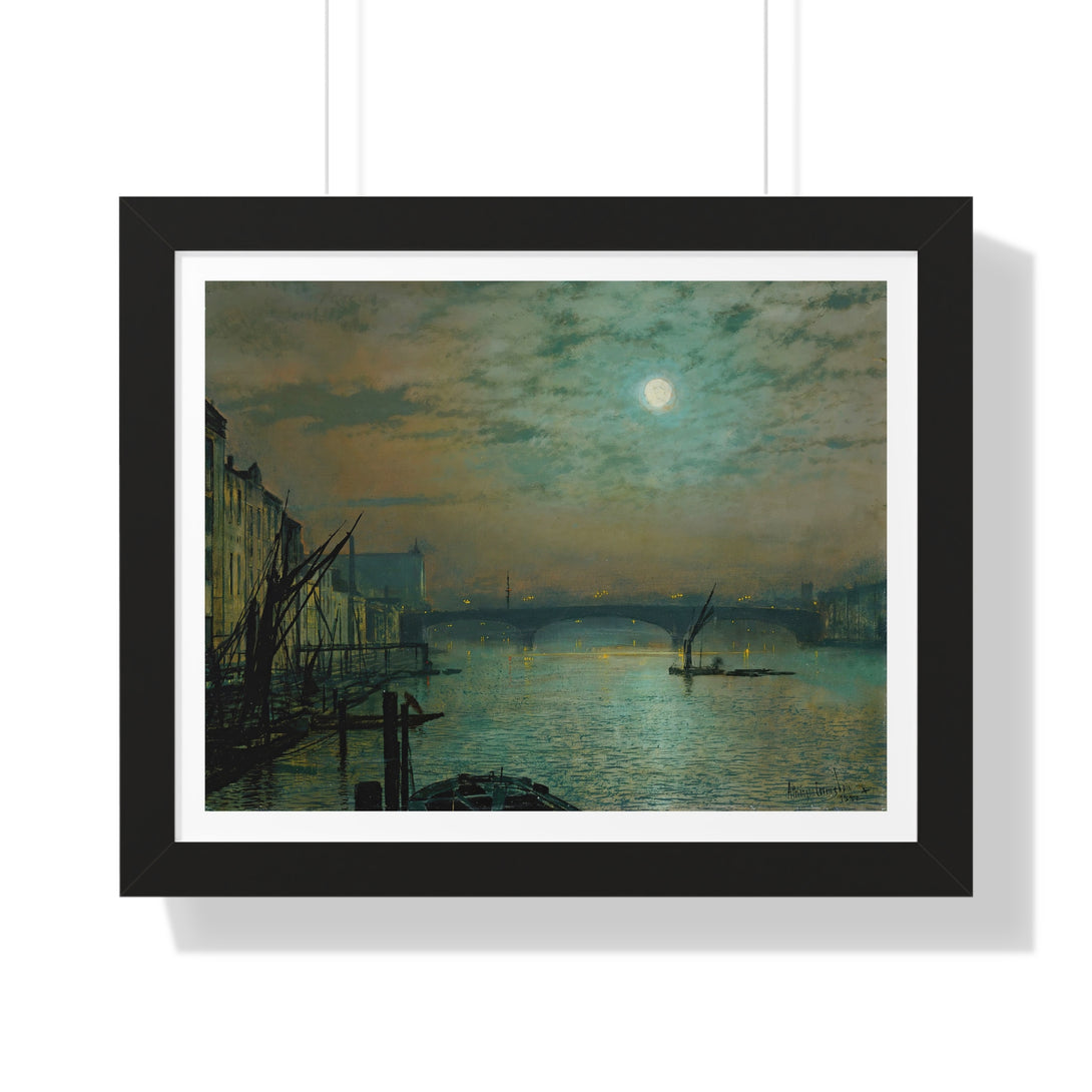 Southwark Bridge by Moonlight by John Atkinson Grimshaw, 1887 - Framed Print - Zapista