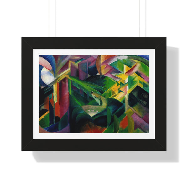 Deer in the Monastery Garden by Franz Marc - Framed Print - Zapista