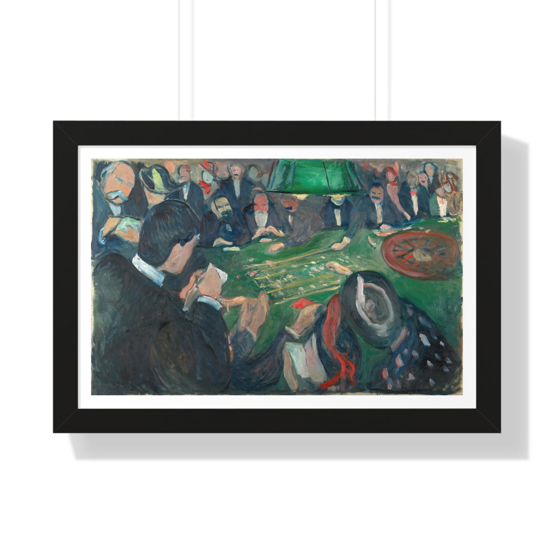 At the Roulette Table in Monte Carlo by Edvard Munch - Framed Print - Zapista