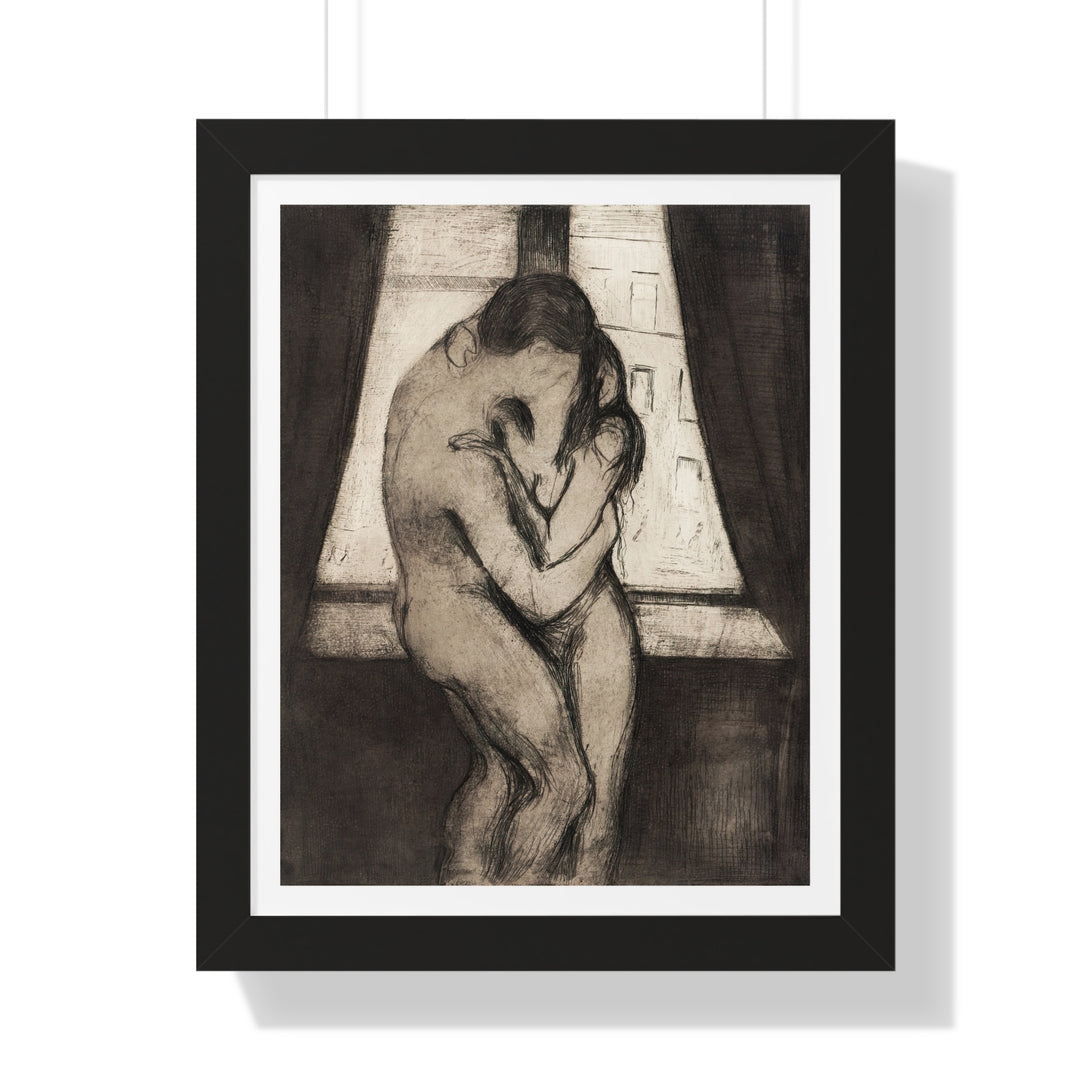 The Kiss by Edvard Munch - Framed Print - Zapista