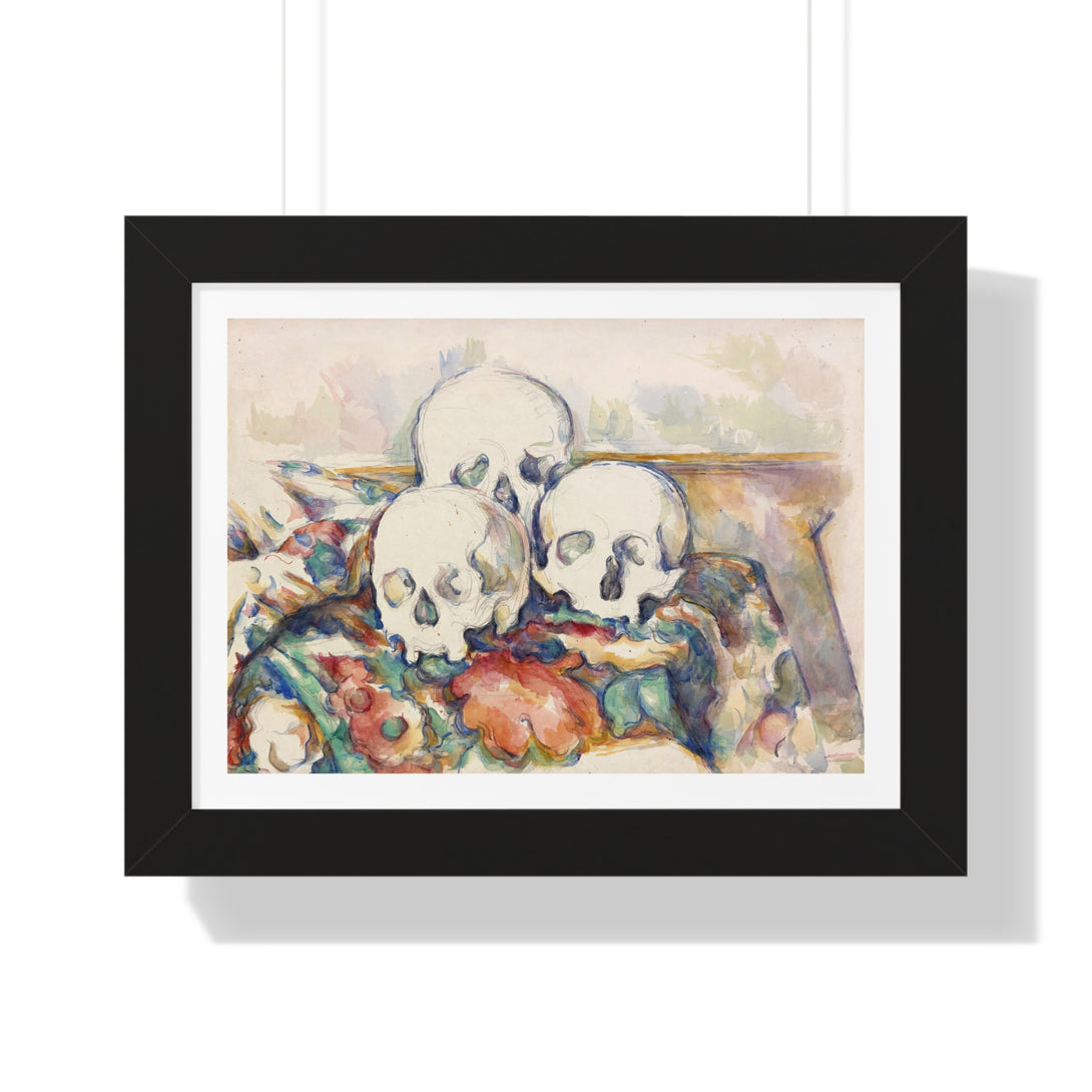 The Three Skulls by Paul Cézanne - Framed Print - Zapista