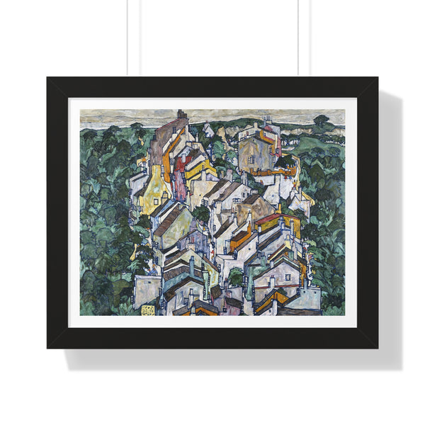 Town among Greenery (The Old City III) by Egon Schiele - Framed Print - Zapista