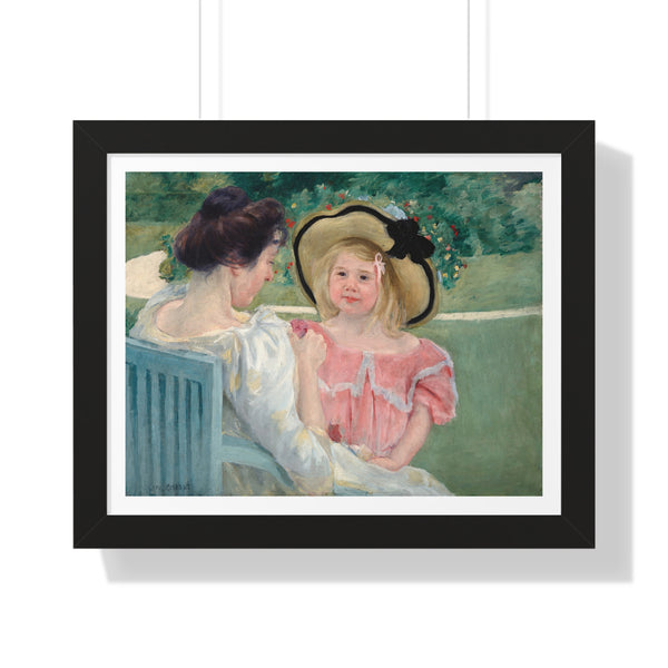 In The Garden by Mary Cassatt - Framed Print - Zapista