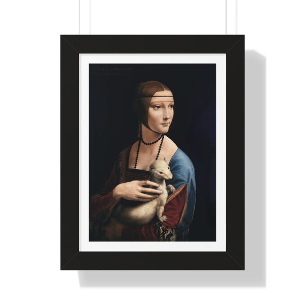 Lady with an Ermine by Leonardo da Vinci - Framed Print - Zapista