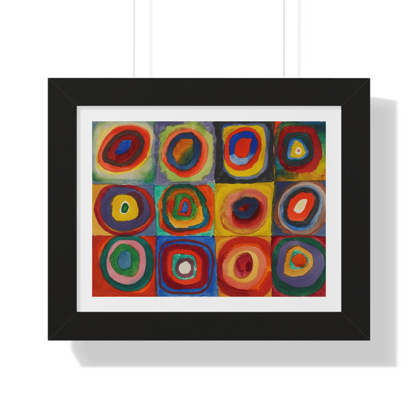 Squares with Concentric Circles - Framed Print