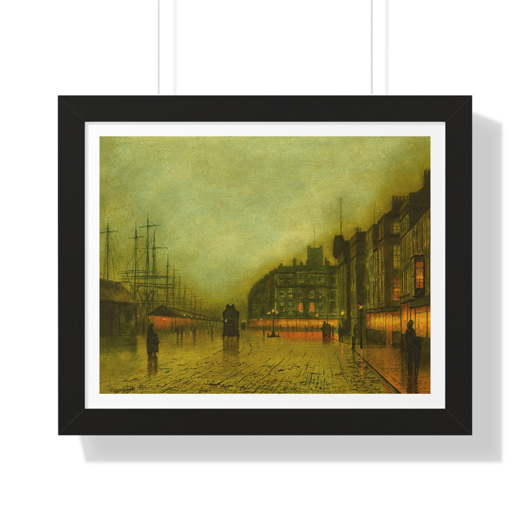 Liverpool Docks by John Atkinson Grimshaw - Framed Print - Zapista