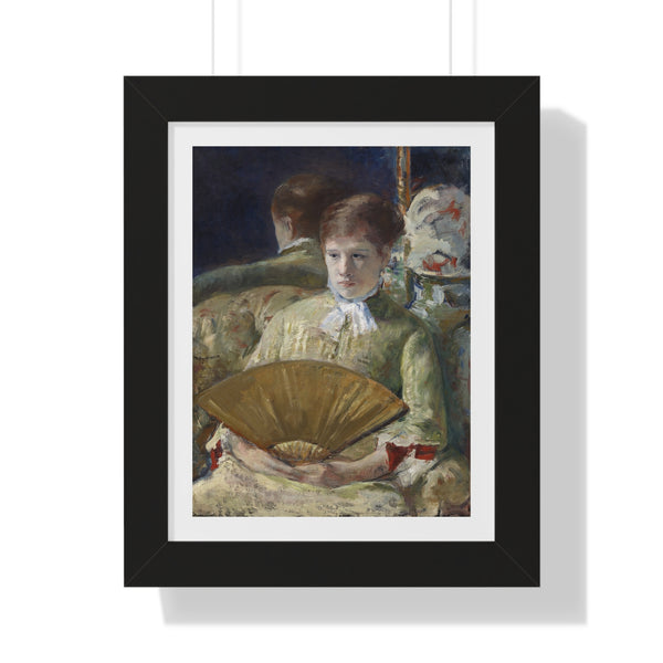 Woman with a Fan by Mary Cassatt - Framed Print - Zapista