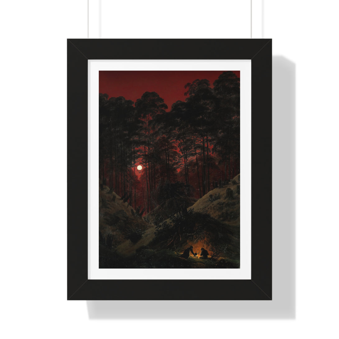 Inside the Forest in the Moonlight by Caspar David Friedrich - Framed Print - Zapista