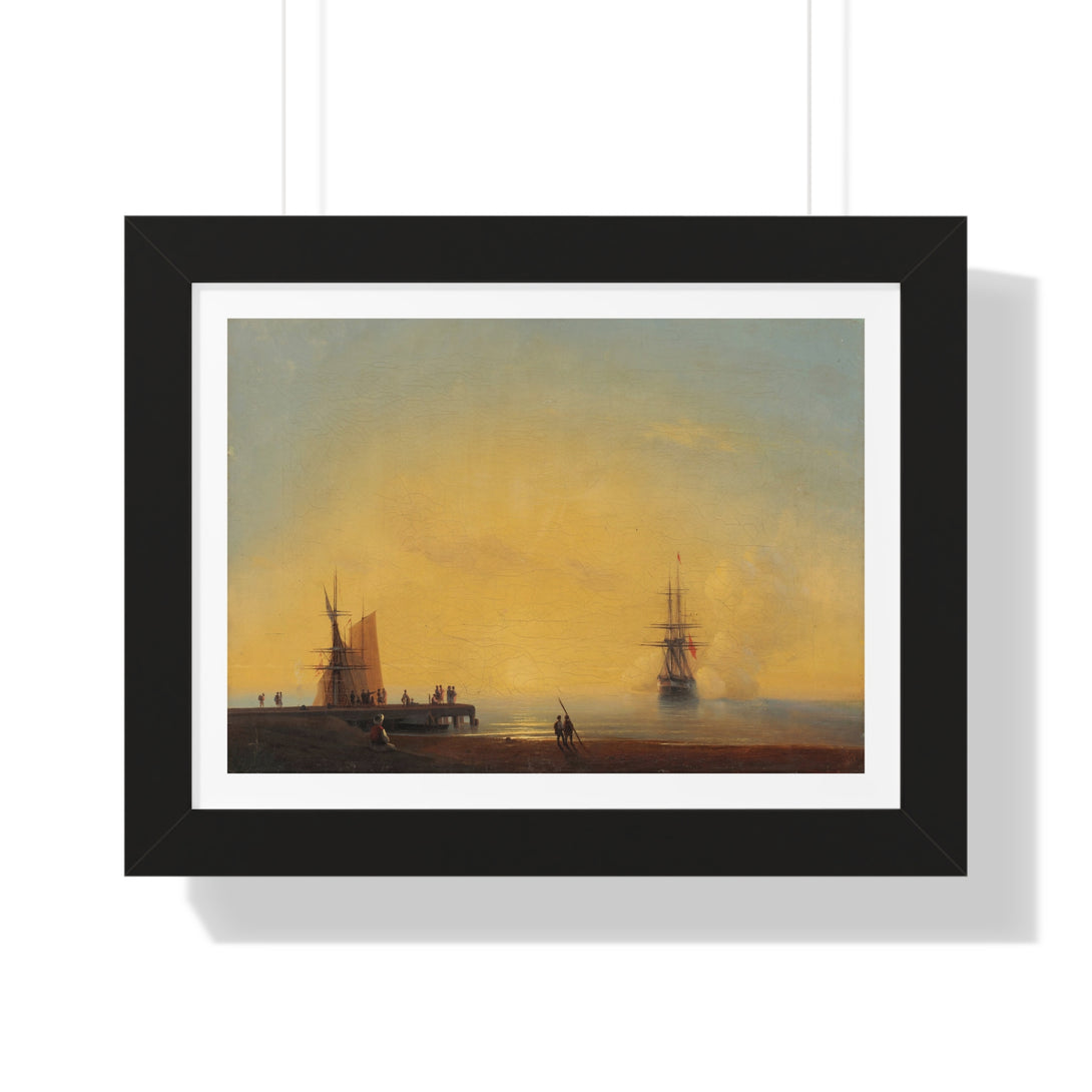 In the Roads, Evening by Ivan Aivazovsky - Framed Print - Zapista