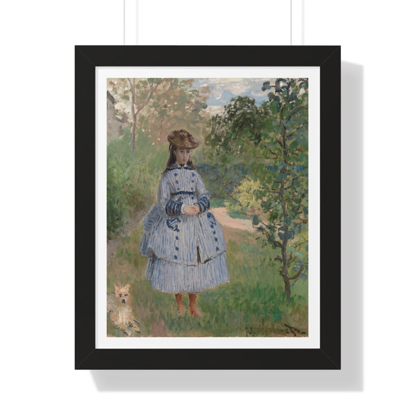 Girl with Dog - Framed Print