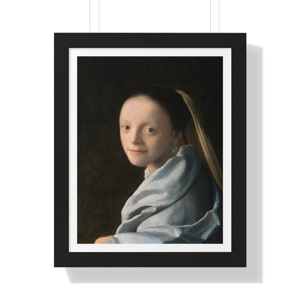 Study of a Young Woman by Johannes Vermeer - Framed Print - Zapista