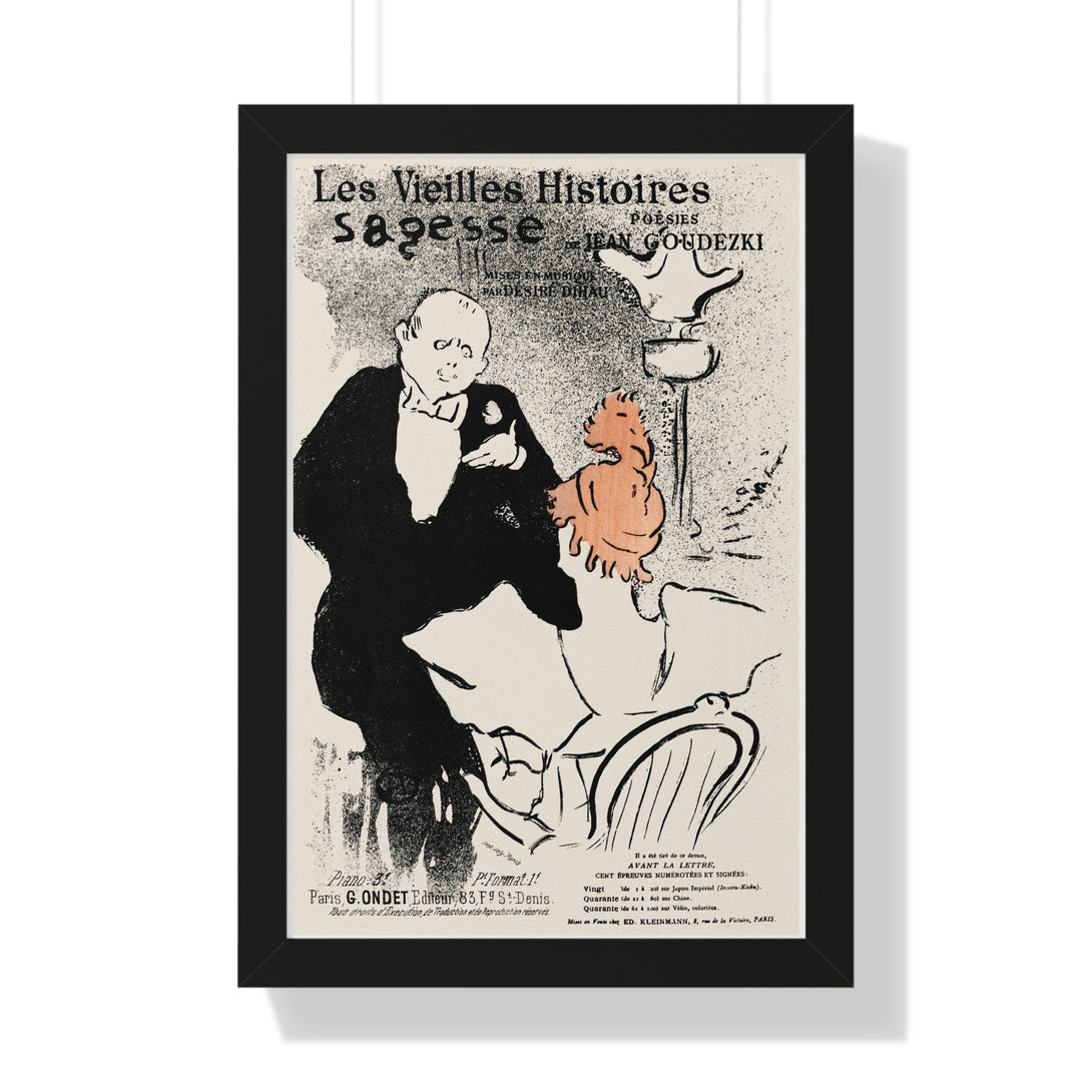 Les Vieilles histoires: Sagesse by Henri de Toulouse–Lautrec - Framed Print - Zapista