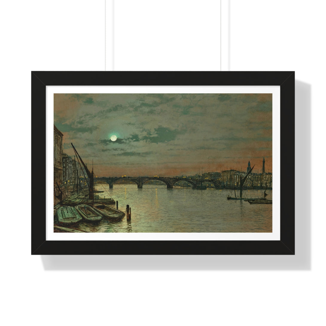 London Bridge by John Atkinson Grimshaw - Framed Print - Zapista