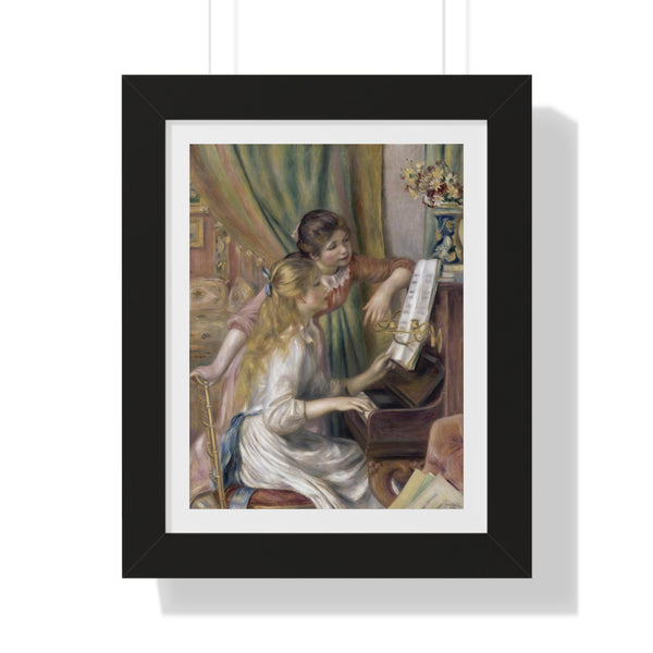 Young Girls at the Piano - Framed Print