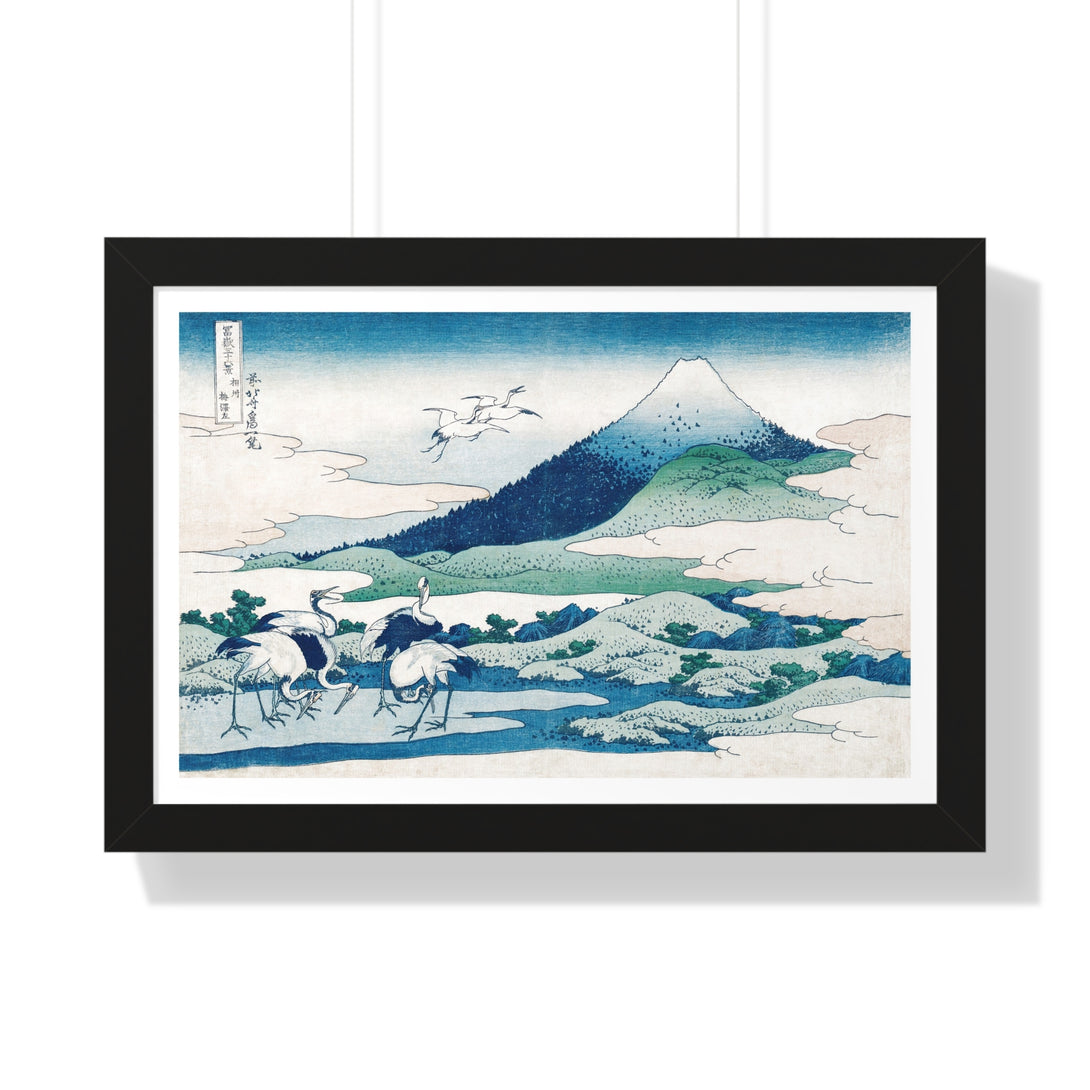 Umezawa Manor in Sagami Province, from the series Thirty-six Views of Mount Fuji (Fugaku sanjūrokkei, Sōshū Umezawa zai) by Katsushika Hokusai - Framed Print - Zapista