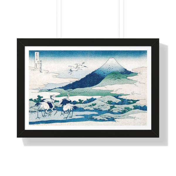 Umezawa Manor in Sagami Province, from the series Thirty-six Views of Mount Fuji (Fugaku sanjūrokkei, Sōshū Umezawa zai) by Katsushika Hokusai - Framed Print - Zapista