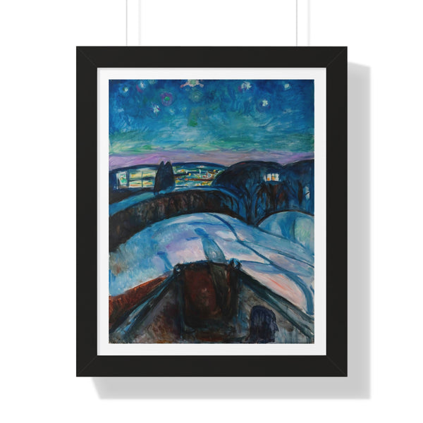 Starry Night by Edvard Munch - Framed Print - Zapista