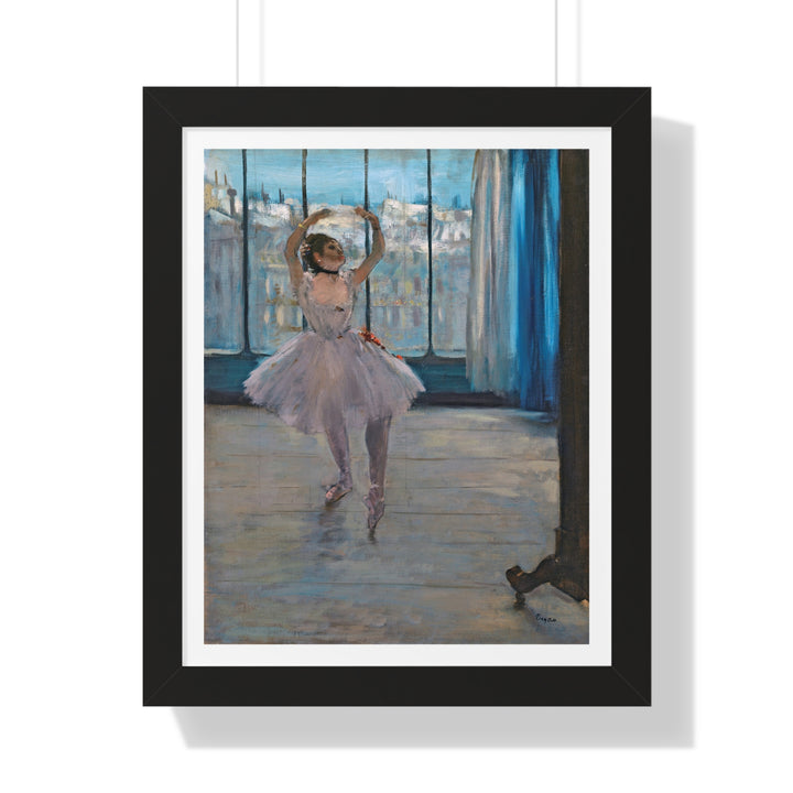 Dancer posing for a Photographer by Edgar Degas - Framed Print - Zapista