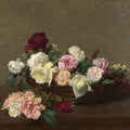 A Basket of Roses by Henri Fantin-Latour - Art Print - Zapista