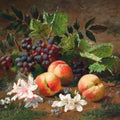 A Forest Still Life with Peach and Grapes by Henri Rousseau - Art Print - Zapista