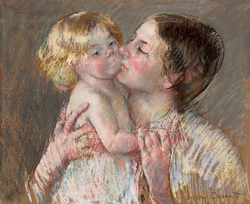 A Kiss for Baby Ann by Mary Cassatt - Art Print - Zapista