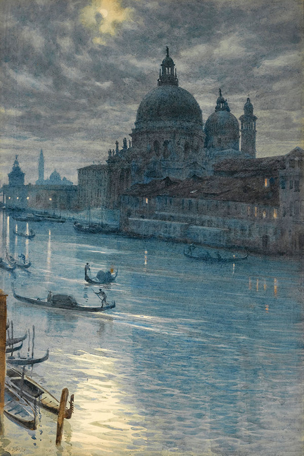 A Moonlight Scene, Venice by Edward John Poynter - Art Print - Zapista