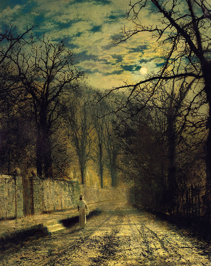 A Moonlit Street by John Atkinson Grimshaw - Art Print - Zapista