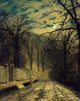 A Moonlit Street by John Atkinson Grimshaw - Art Print - Zapista