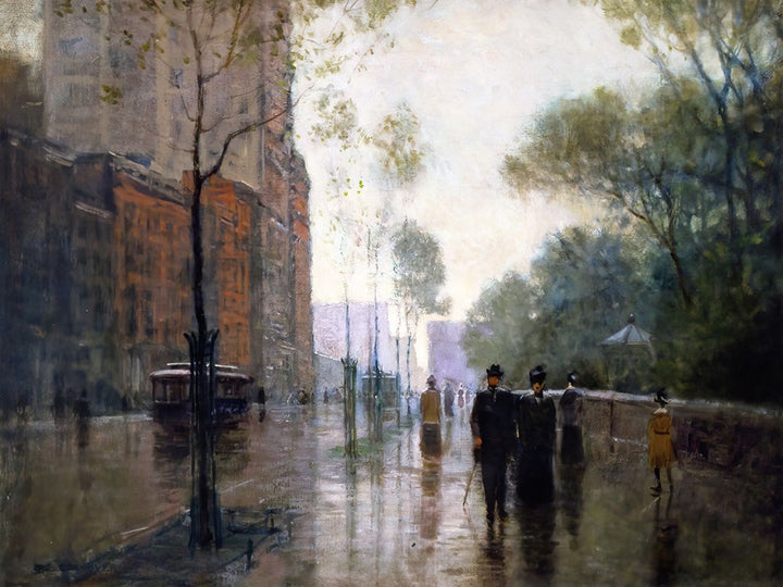 A Rainy Day in New York by Paul Cornoyer - Art Print - Zapista