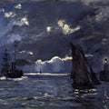 A Seascape, Shipping by Moonlight by Claude Monet - Art Print - Zapista