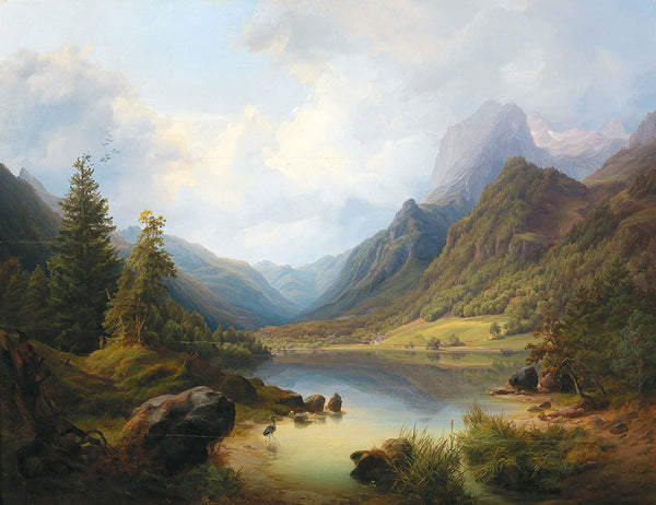 A View Of Hintersee With Reiteralm by Anton Schiffer - Art Print - Zapista