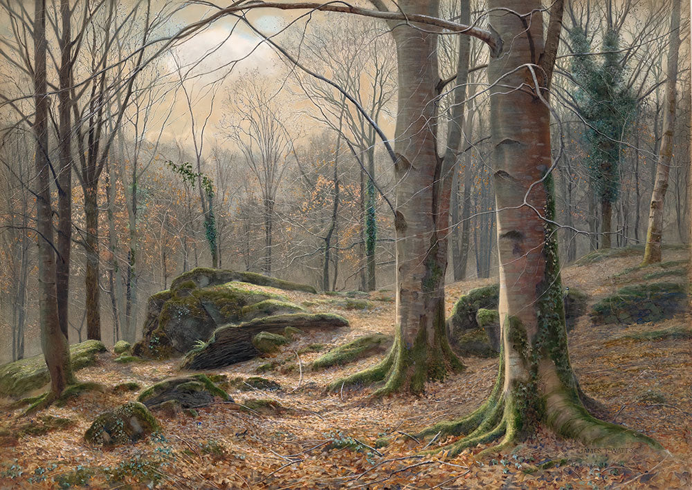 A Winter Morning, Hoar Frost Melting by James Thomas Watts - Art Print - Zapista