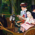 A Woman and a Girl Driving by Mary Cassatt - Art Print - Zapista