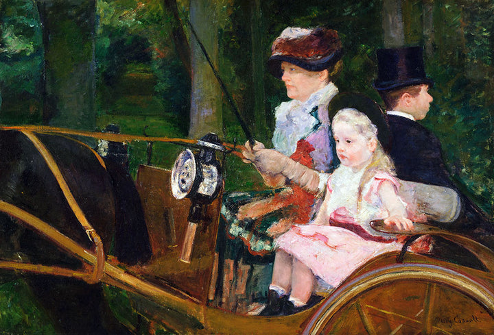 A Woman and a Girl Driving by Mary Cassatt - Art Print - Zapista