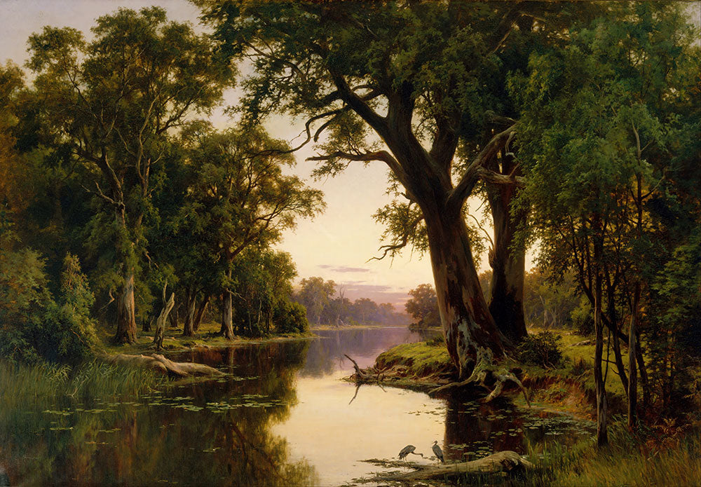 A billabong of the Goulburn, Victoria by Henry James Johnstone - Art Print - Zapista