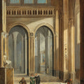 A church interior with figures dressed in seventeenth-century costume - Johann Ludwig Ernst Morgenstern - Art Print - Zapista