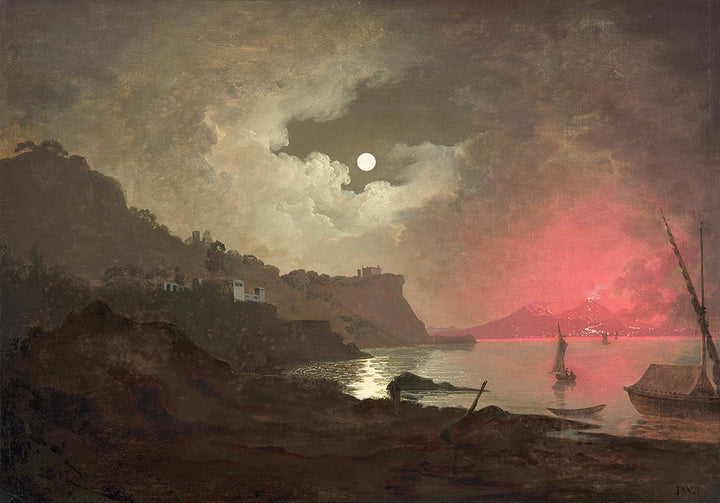 A view of Vesuvius from Posillipo, Naples by Joseph Wright of Derby - Art Print - Zapista