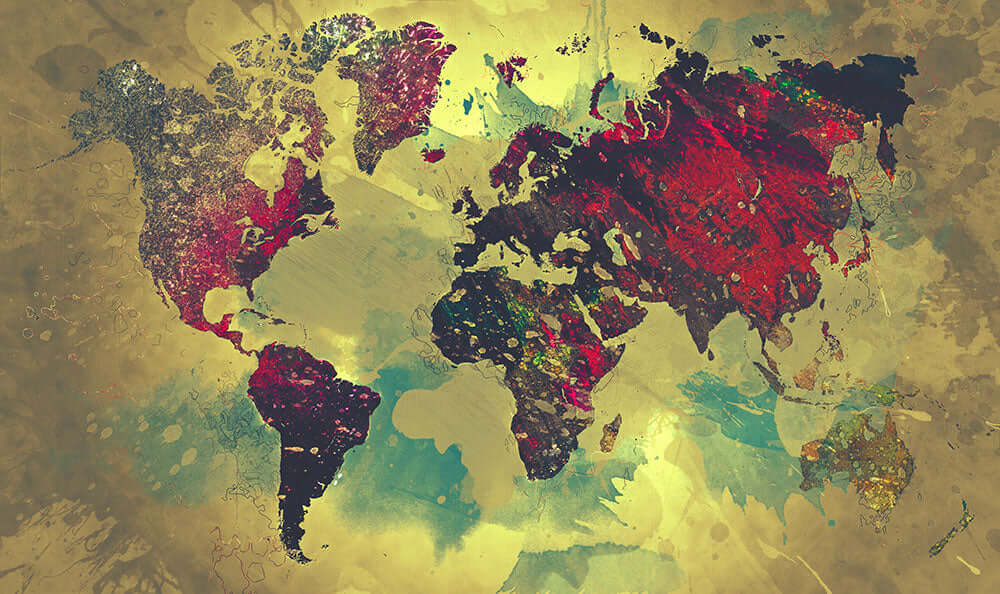 Abstract World Abstract World Map - Art Print | Zapista