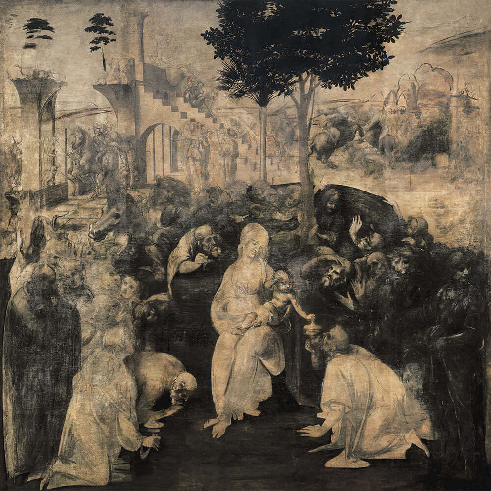 Adoration of the Magi by Leonardo da Vinci - Art Print - Zapista