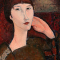 Adrienne (Woman with Bangs) by Amedeo Modigliani - Art Print - Zapista