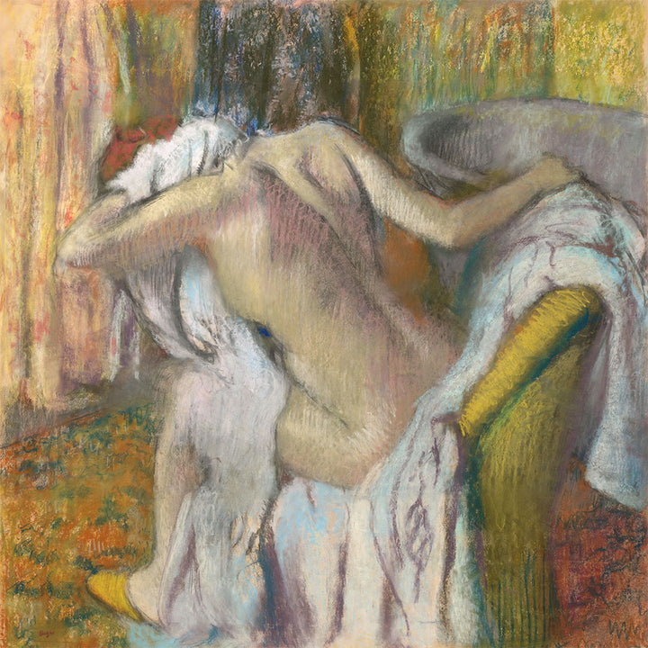 After the Bath, Woman Drying Herself by Edgar Degas - Art Print - Zapista