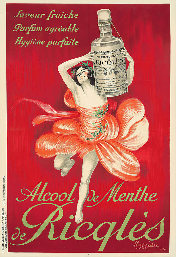 Alcool De Menthe Ricqlès by Leonetto Cappiello - Art Print - Zapista