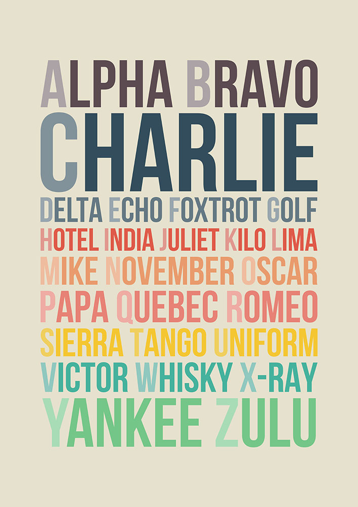 Alpha Bravo Charlie - Art Print - Zapista