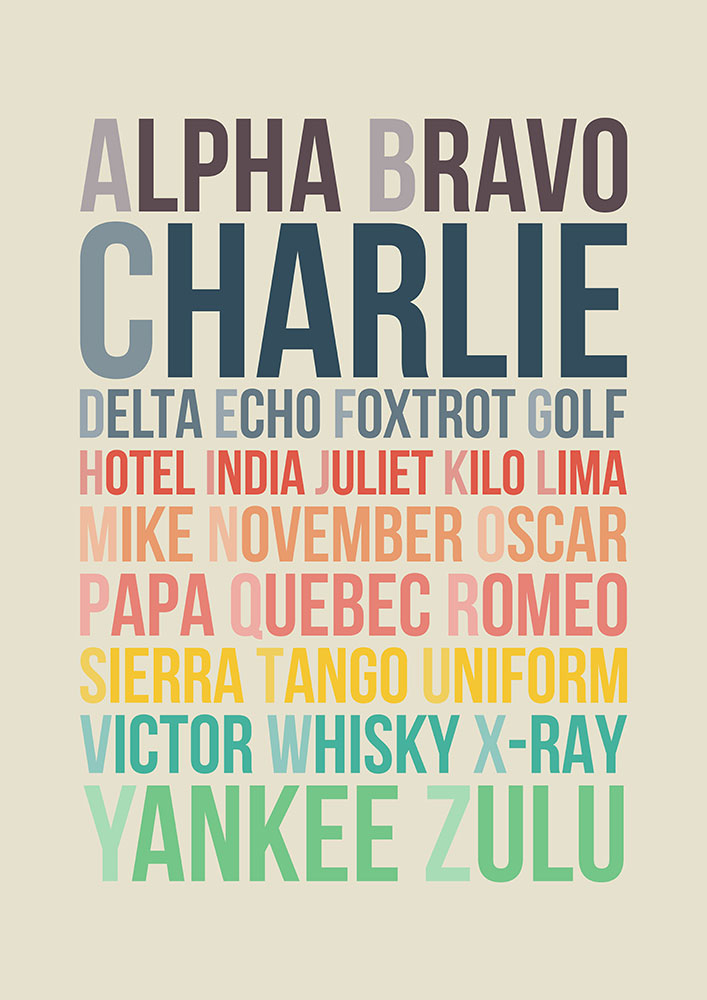 Alpha Bravo Charlie - Art Print - Zapista