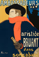 Ambassadeurs: Aristide Bruant by Henri de Toulouse-Lautrec - Art Print - Zapista