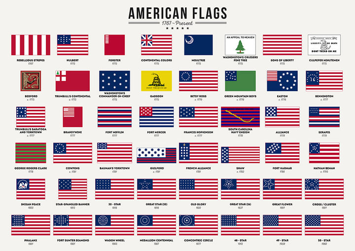 American Flags - Art Print - Zapista