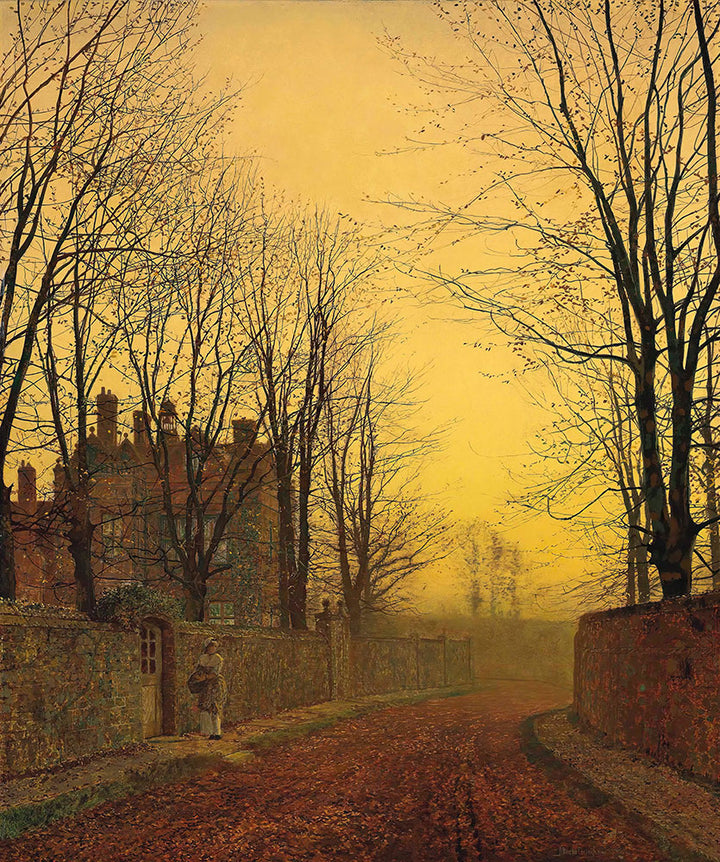 An Autumn Lane by John Atkinson Grimshaw - Art Print - Zapista